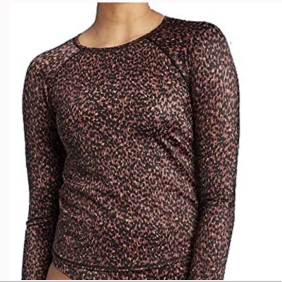 NWOT All in Motion M Leopard Rash-guard Swim Top - Picture 11 of 11